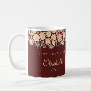 Best chef ever personalised name elegant coffee mug