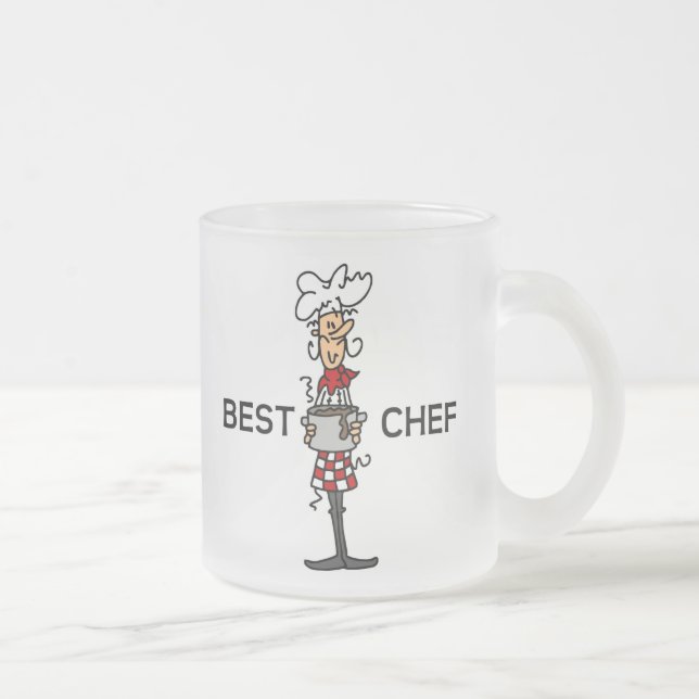 Best Chef Frosted Glass Coffee Mug (Right)