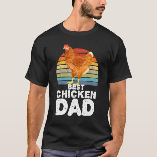 Best Chicken Dad Farmer Chicken T-Shirt