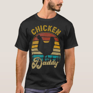 Best Chicken Daddy Vintage Retro 70S Chicken Dad T-Shirt