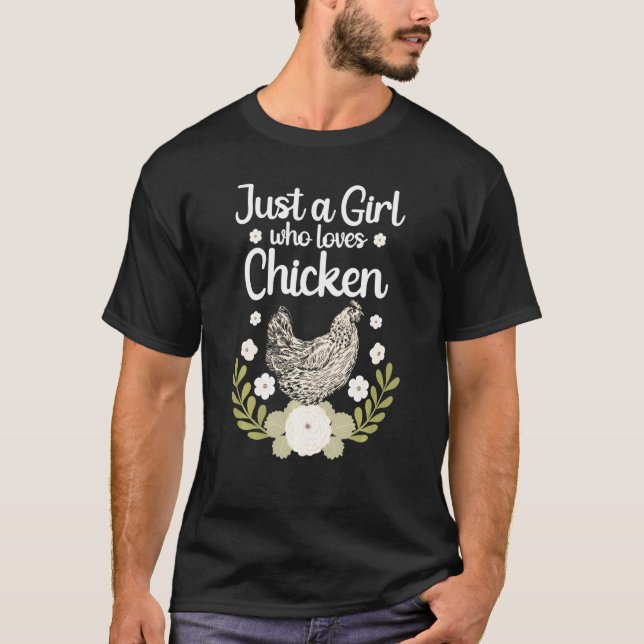 Best Chicken For Farmer Girls Women Farm Chicken L T-Shirt (Front)