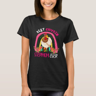 Best Chicken Stepmom Ever Cute Chicken Bow Tie Mot T-Shirt