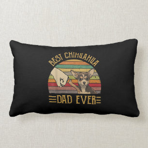 best chihuahua dad ever   sunset lumbar cushion