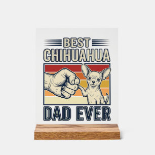 Best Chihuahua Dad Ever Vintage Dog Shirt Design_1 Acrylic Sign