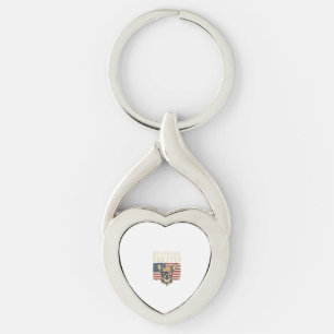 Best Chihuahua Dad Ever Vintage Patriotic Dog Desi Key Ring