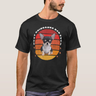 Best Chihuahua Dad Ever Vintage Sunset Chiwawa Dog T-Shirt