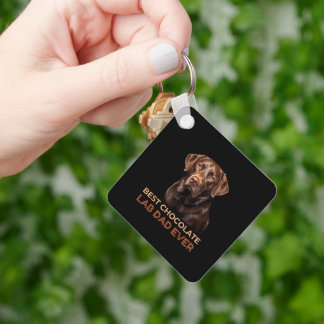 Best Chocolate Lab Dad Ever Labrador Dog Lover Key Ring