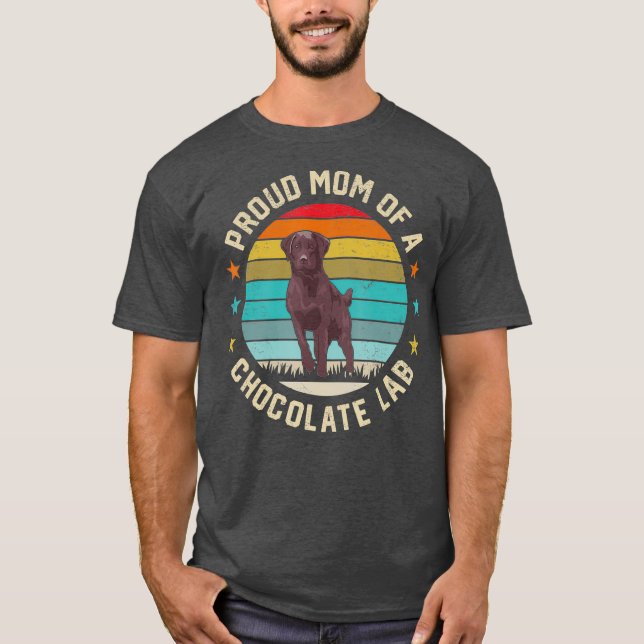 Best Chocolate Lab Mum Dog Lover Brown Labrador T-Shirt (Front)
