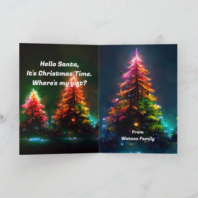 Best Christmas Cards Customizable SantaClaus Gifts (Inside)