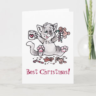 Best Christmas! Cat Holiday Card