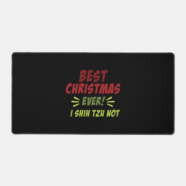 Best Christmas ever  Desk Mat (Front)