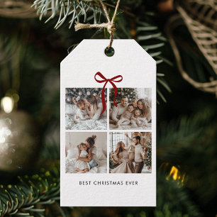 Best Christmas Ever Family Photo Collage GifT Tags