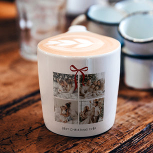 Best Christmas Ever Family Photo Collage Red Espresso Cup