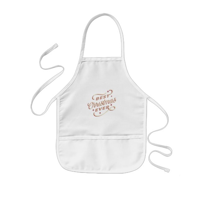 Best Christmas Ever Saying Xmas Gift Kids Apron (Front)