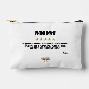 Best Christmas Mum 5-Star Review Design Editable Accessory Pouch