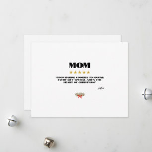 Best Christmas Mum 5-Star Review Design Editable Holiday Card