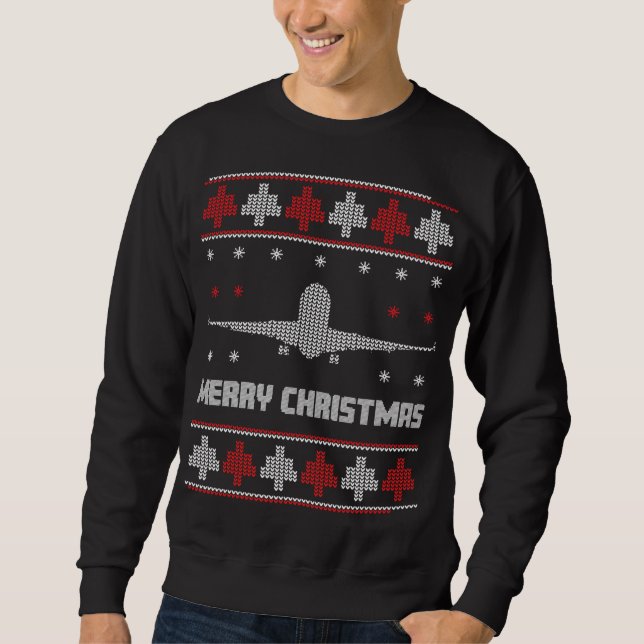 Best Christmas Pilots Aviation Ugly Sweater (Front)