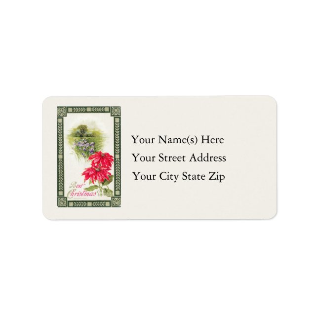 Best Christmas Vintage Address Label (Front)