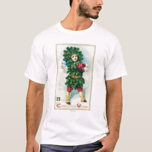 Best Christmas Wishes Man in Evergreen Coat T-Shirt