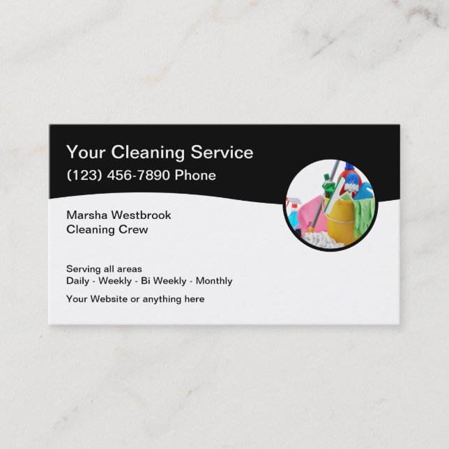 Best Cleaning Service Business Cards (Front)