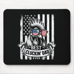 Best Cluckin' Dad Ever Chicken Lover Graphic Mouse Mat