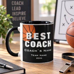 Best Coach Basketball Ball Thank you Coach  Mug