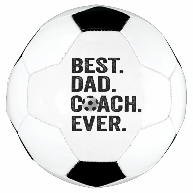 Best Coach Dad Ever Father's Day Soccer Sport Gift Football (Front)