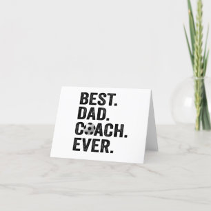 Best Coach Dad Ever Father's Day Soccer Sport Gift Thank You Card