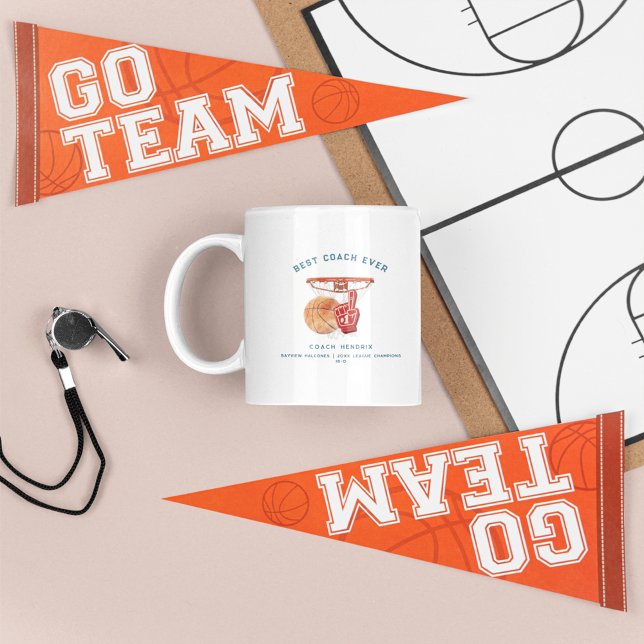 Best Coach Ever | Basketball Coach Photo  Coffee Mug (Creator Uploaded)