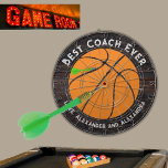 Best  Coach Ever Basketball   Dartboard<br><div class="desc">Modern Best Coach Ever Basketball Dartboard,  the Perfect gift to say thank you..</div>