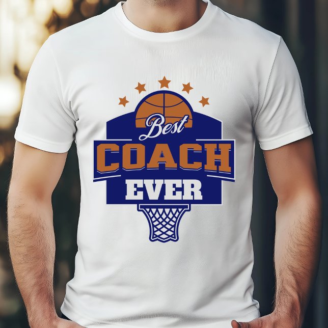 Best Coach Ever - Basketball Design T-Shirt (Creator Uploaded)