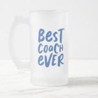 Best coach ever fun personalised gift blue sports