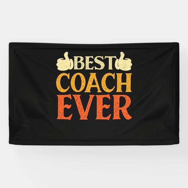 Best Coach Ever Gift for Sports Coach Banner (Horizontal)
