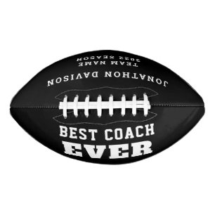 Best Coach Ever Name Team Year Black White American Football