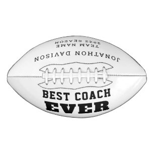Best Coach Ever Name Team Year Black White American Football