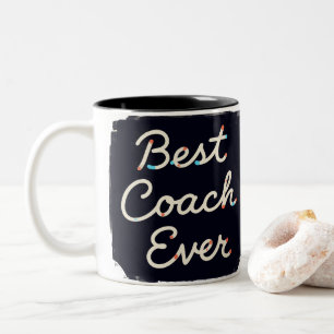 Best Coach Ever Personalised Appreciation Two-Tone Coffee Mug