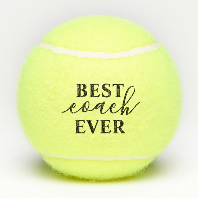 Best Coach Ever Personalised Name Tennis Balls (Back)