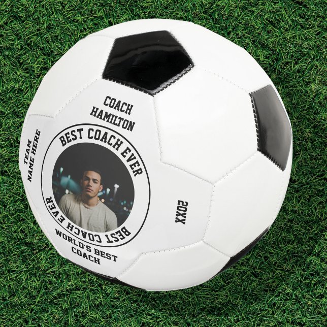 Best Coach Ever Photo Personalised Football (Creator Uploaded)
