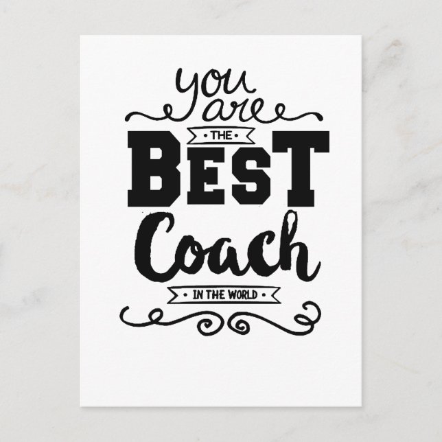 Best Coach Ever Postcard (Front)