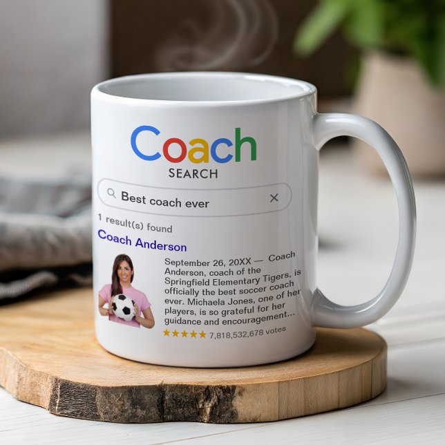 Best Coach Ever Search Results Photo & Message Coffee Mug (Creator Uploaded)