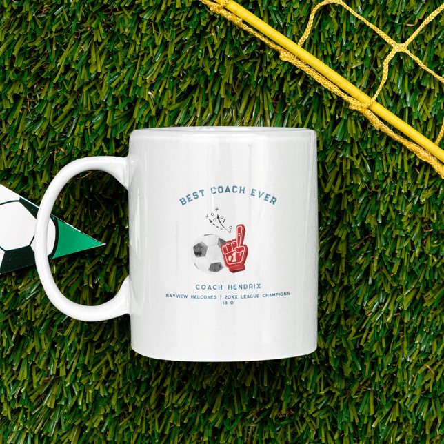 Best Coach Ever | Soccer Coach Photo  Coffee Mug (Creator Uploaded)