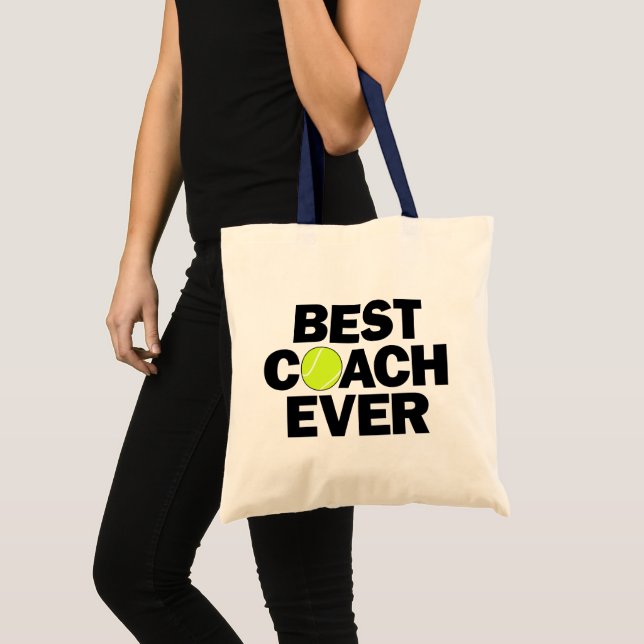 Best Coach Ever Sweet Tennis Coach Tote Bag (Front (Product))