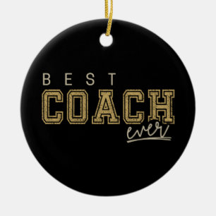 Best Coach Ever Trainer Vintage Design for Teacher Ceramic Tree Decoration
