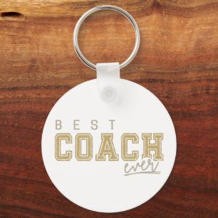 Best Coach Ever Trainer Vintage Design for Teacher Key Ring
