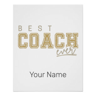 Best Coach Ever Trainer Vintage Design for Teacher Poster