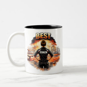 Best Coach Tasse - Geschenk für Turntrainerin Two-Tone Coffee Mug