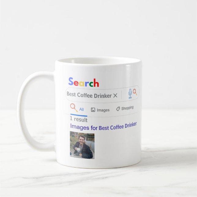 BEST COFFEE DRINKER GIft FUNNY World's No1 SEARCH Mug (Left)