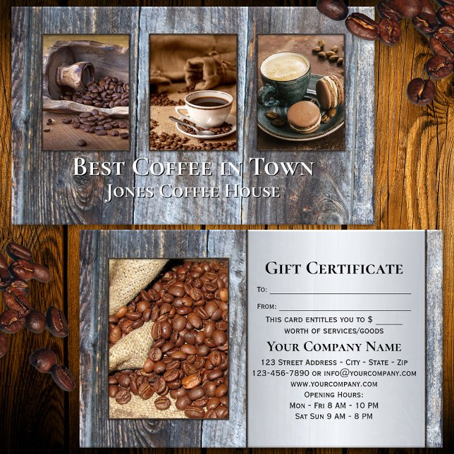 Best Coffee in Town Your Photos Gift Certificate (Creator Uploaded)