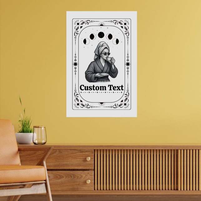 Best Coffee Lover Gift Customisable Tarot Zodiac Poster (Living Room 2)