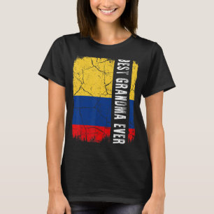 Best Colombian Grandma Ever Colombia Flag Mother's T-Shirt